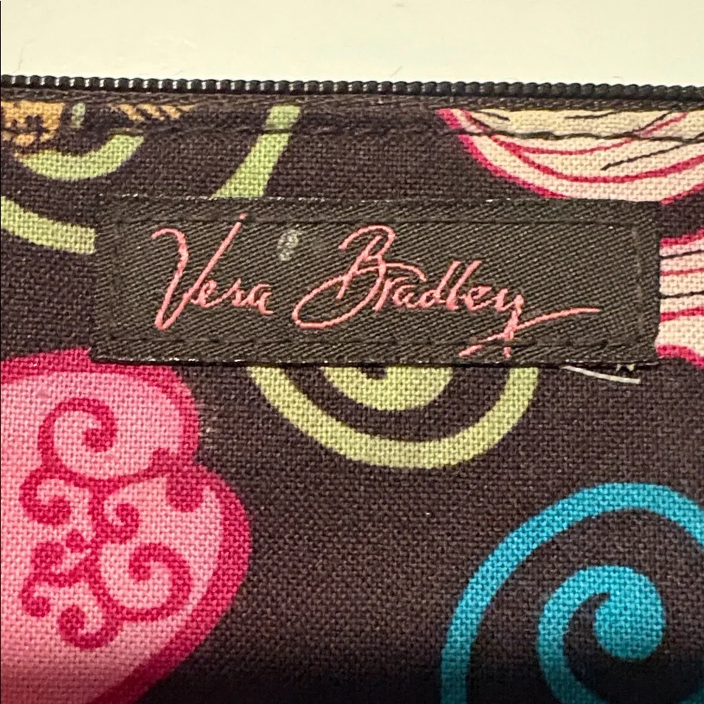 Vera Bradley Multicolor Floral Coin Purse brown pink - Picture 4 of 6